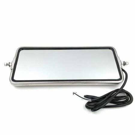 RETRAC Head, Mirror, West Coast, 1159H 7 In. X 16 In. Oe Style Polished Stainless 601285